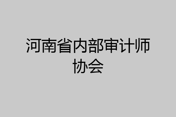 河南省内部审计师协会