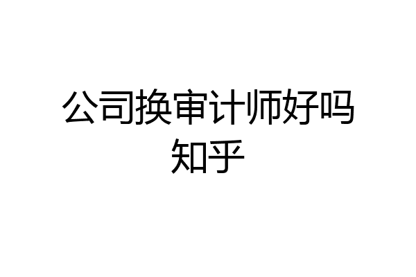 公司换审计师好吗知乎