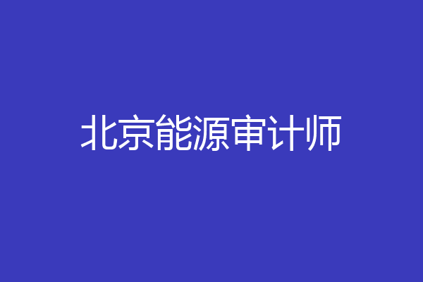 北京能源审计师