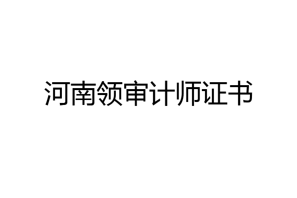 河南领审计师证书