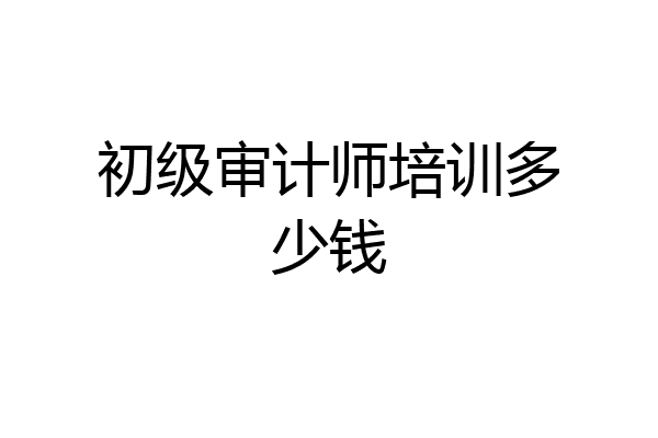 初级审计师培训多少钱