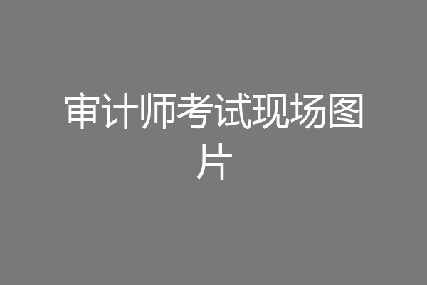 审计师考试现场图片