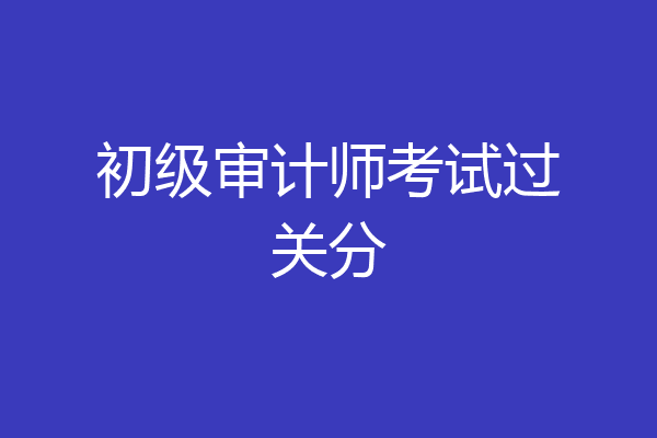 初级审计师考试过关分