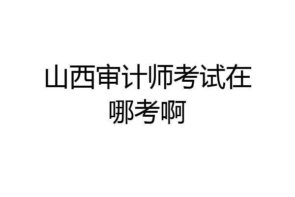 山西审计师考试在哪考啊