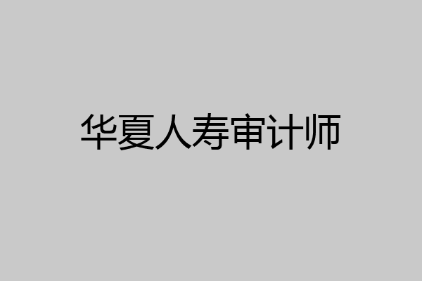 华夏人寿审计师
