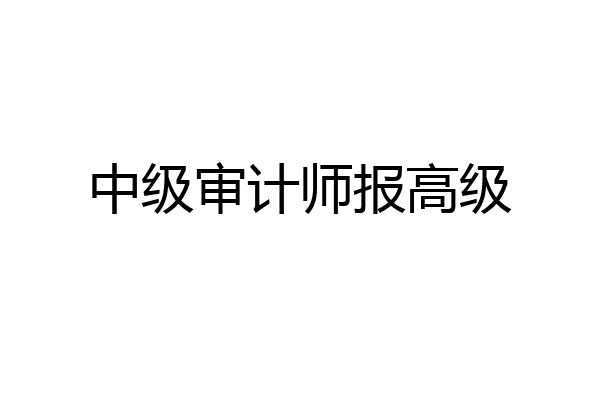 中级审计师报高级