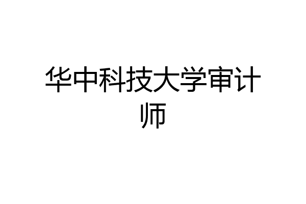 华中科技大学审计师