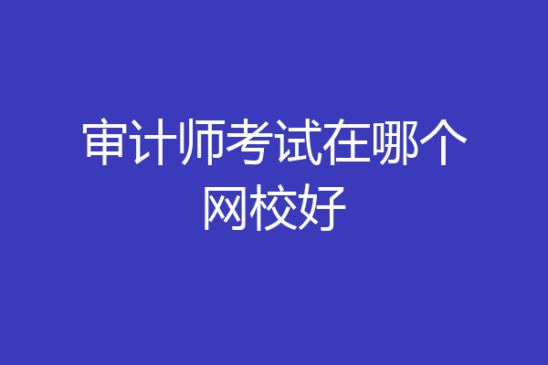 审计师考试在哪个网校好