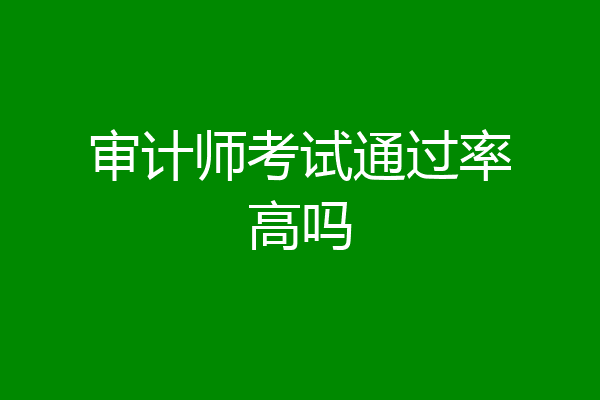 审计师考试通过率高吗
