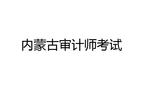 内蒙古审计师考试