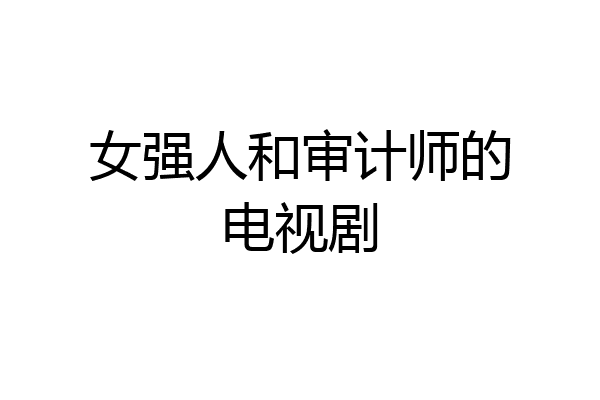 女强人和审计师的电视剧
