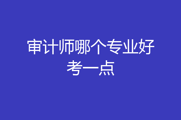 审计师哪个专业好考一点