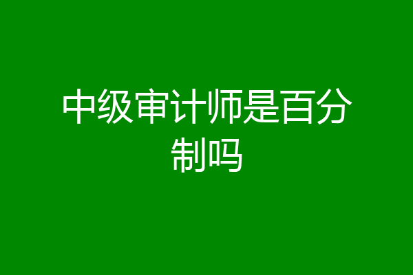 中级审计师是百分制吗