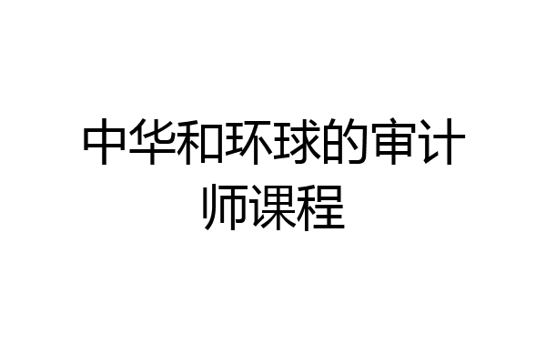 中华和环球的审计师课程