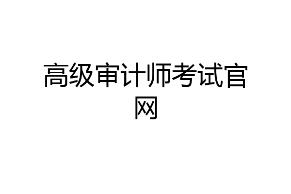高级审计师考试官网