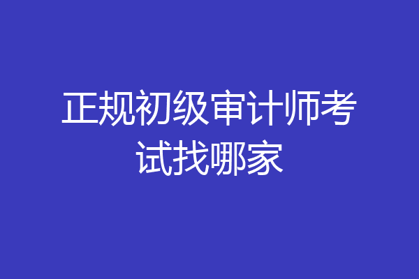 正规初级审计师考试找哪家