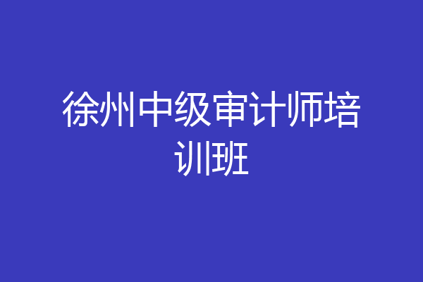 徐州中级审计师培训班
