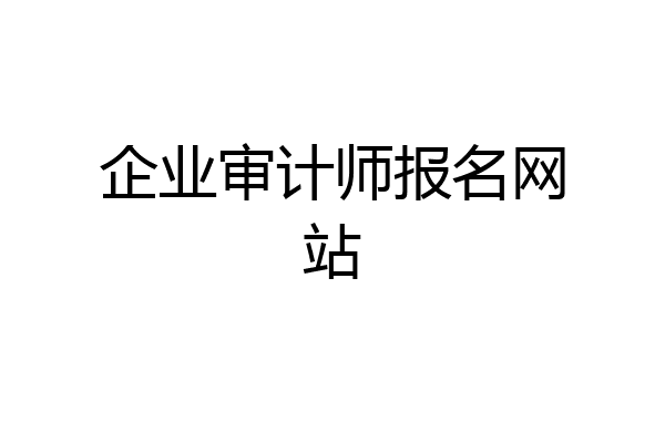 企业审计师报名网站