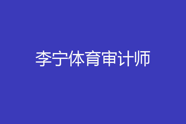李宁体育审计师