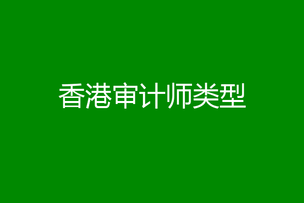香港审计师类型