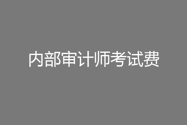 内部审计师考试费