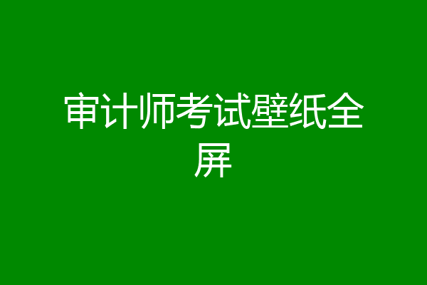 审计师考试壁纸全屏