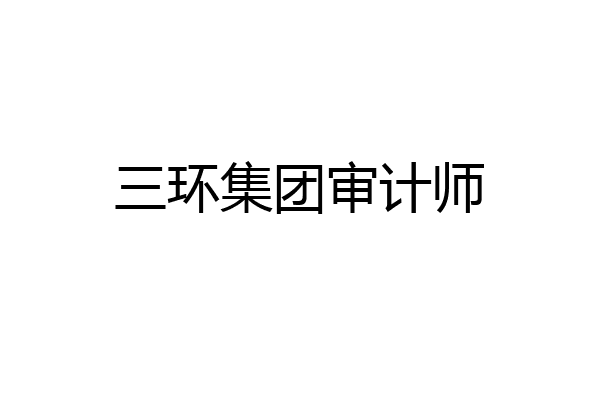 三环集团审计师