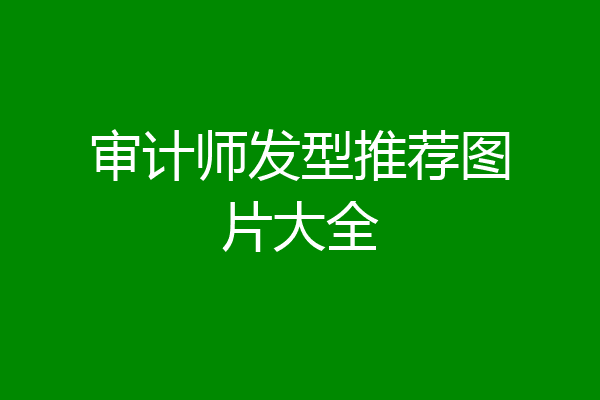 审计师发型推荐图片大全