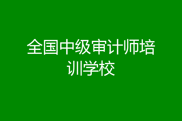 全国中级审计师培训学校