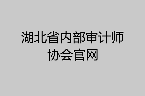 湖北省内部审计师协会官网