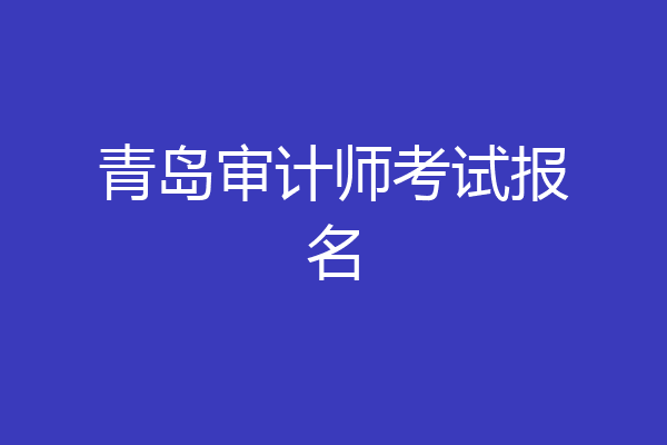 青岛审计师考试报名