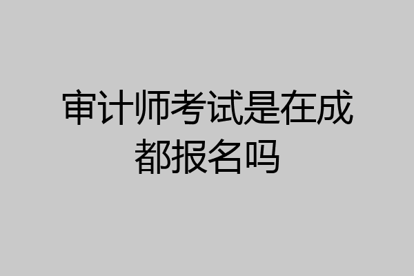 审计师考试是在成都报名吗