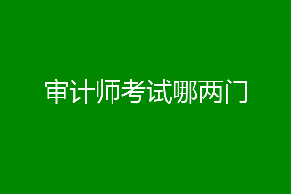 审计师考试哪两门