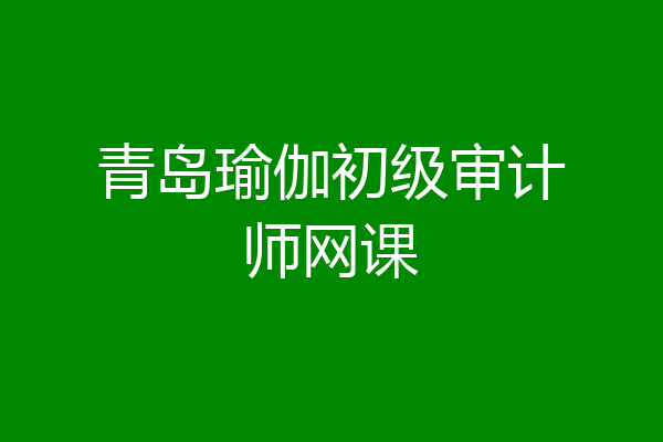 青岛瑜伽初级审计师网课