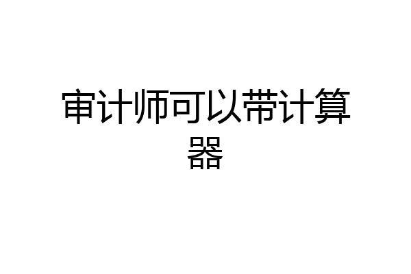 审计师可以带计算器