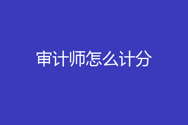 审计师怎么计分
