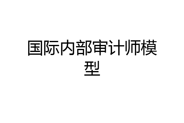 国际内部审计师模型