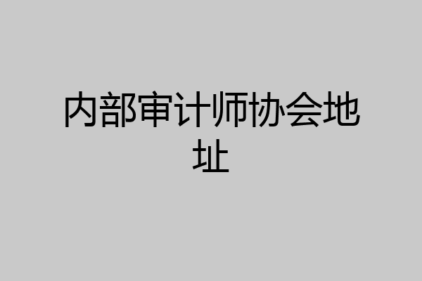 内部审计师协会地址