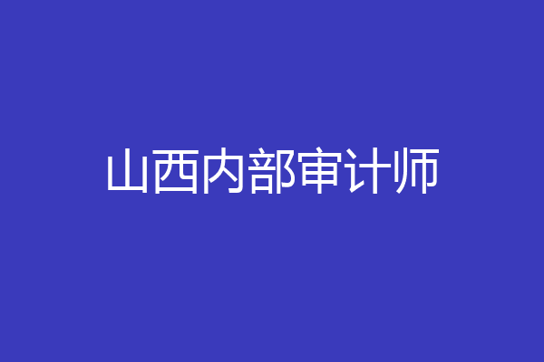 山西内部审计师