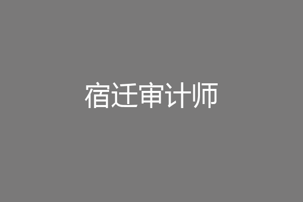 宿迁审计师