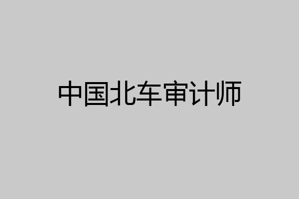 中国北车审计师