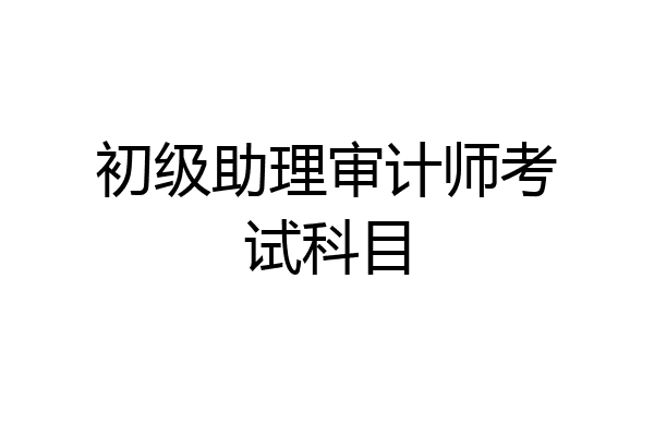 初级助理审计师考试科目