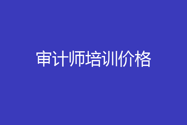 审计师培训价格