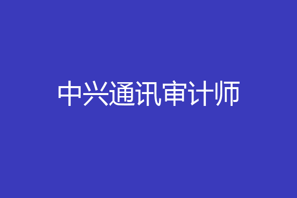 中兴通讯审计师