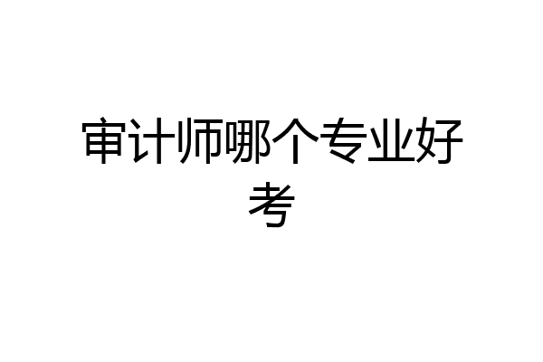 审计师哪个专业好考