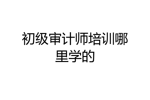初级审计师培训哪里学的