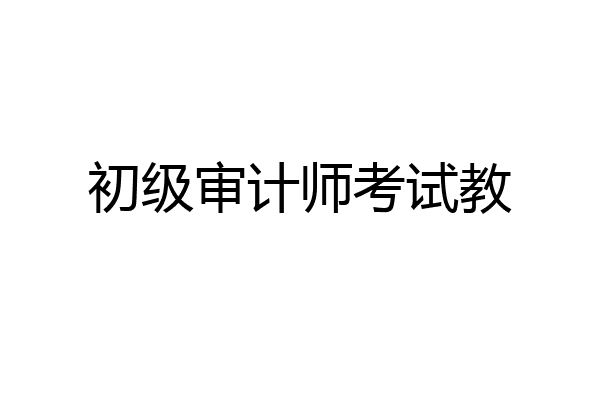 初级审计师考试教