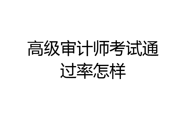 高级审计师考试通过率怎样