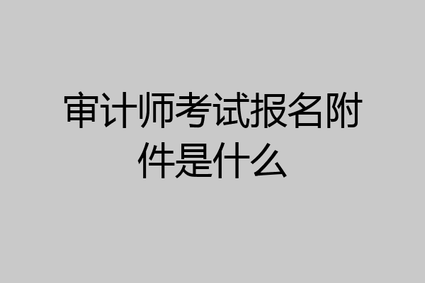 审计师考试报名附件是什么