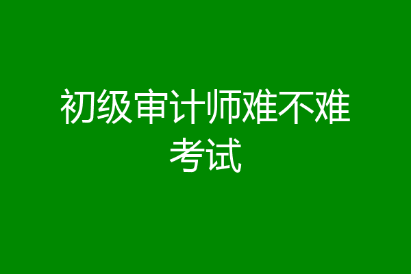 初级审计师难不难考试